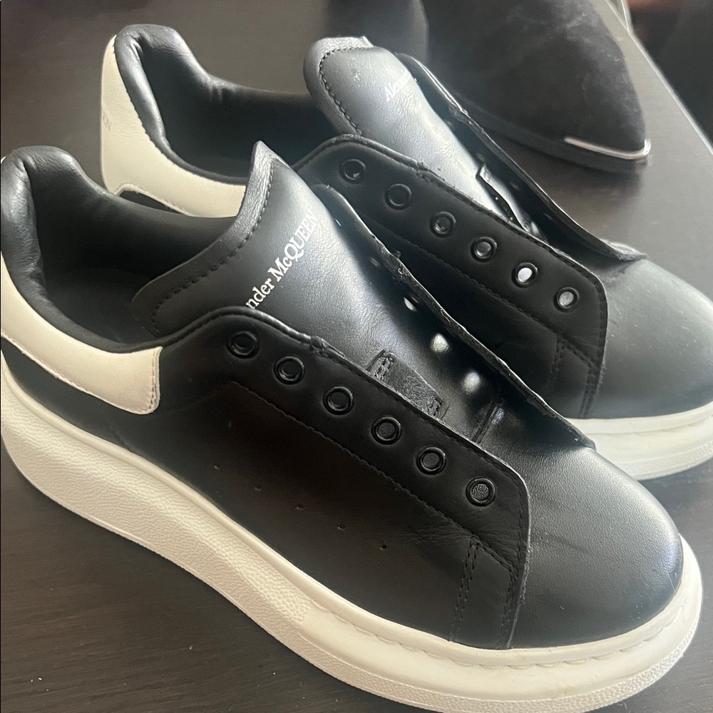 Alexander McQueen Monochrome Leather Sneakers